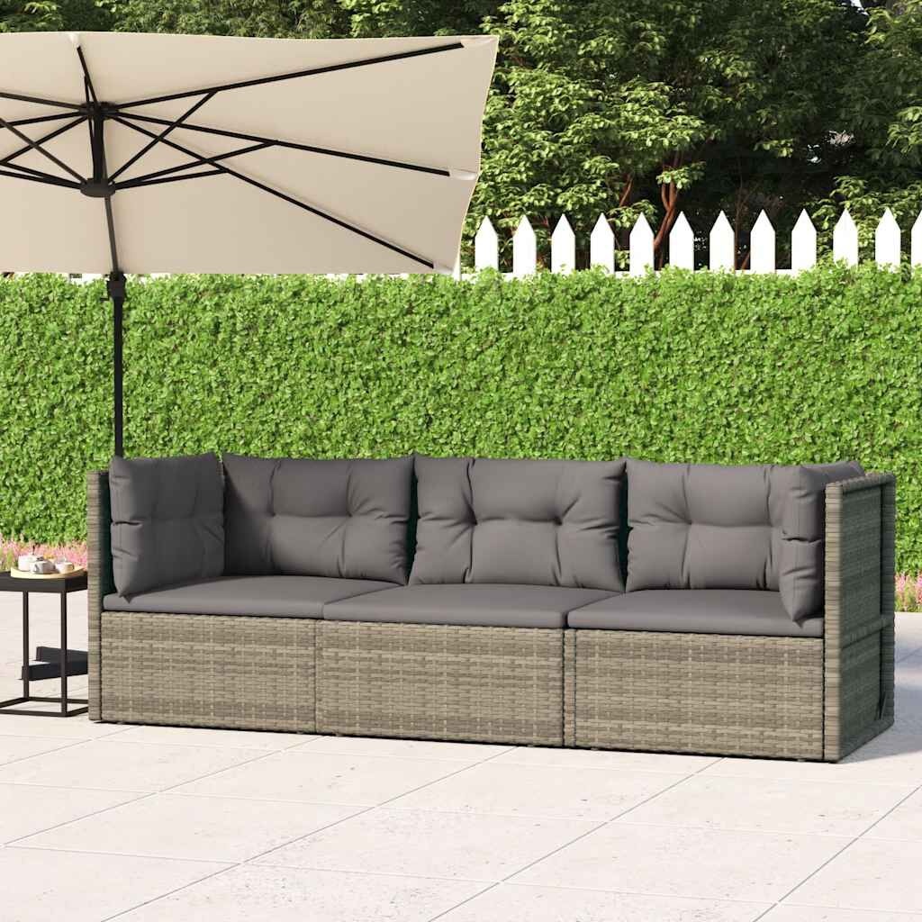 vidaXL Loungeset 3-delig Grijs - 35% Korting!
