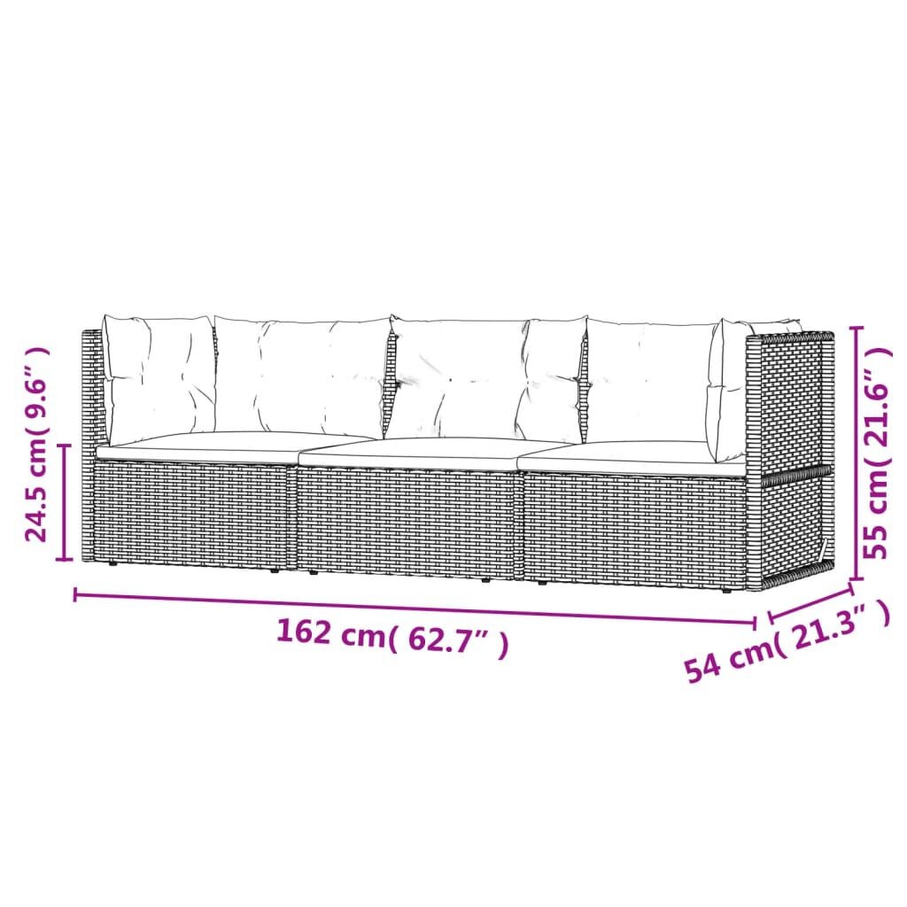 vidaXL Loungeset 3-delig Grijs - 35% Korting!