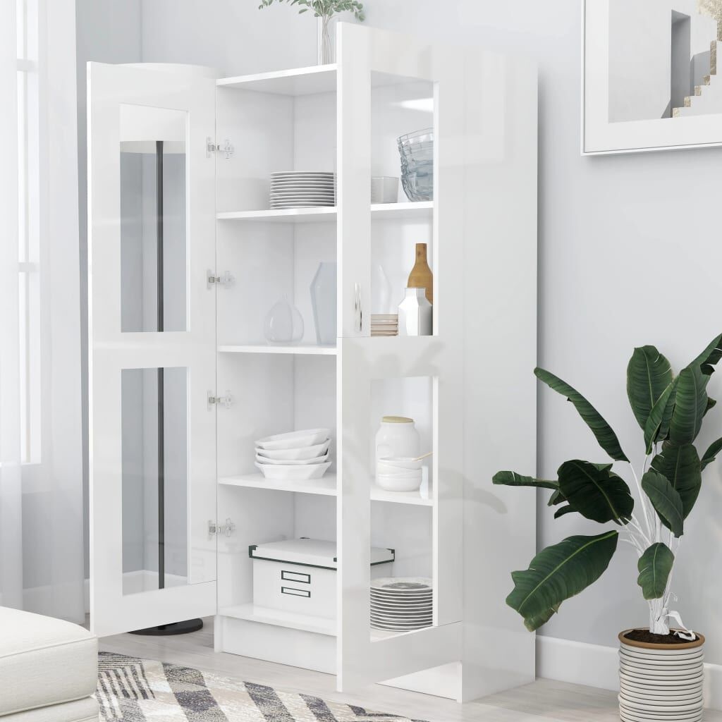 VidaXL Vitrinekast Hoogglans Wit 82,5cm - 41% Korting!