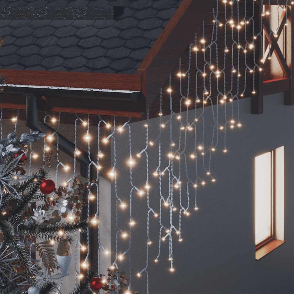 vidaXL Lichtgordijn 10m LED Warmwit - 53% Korting!