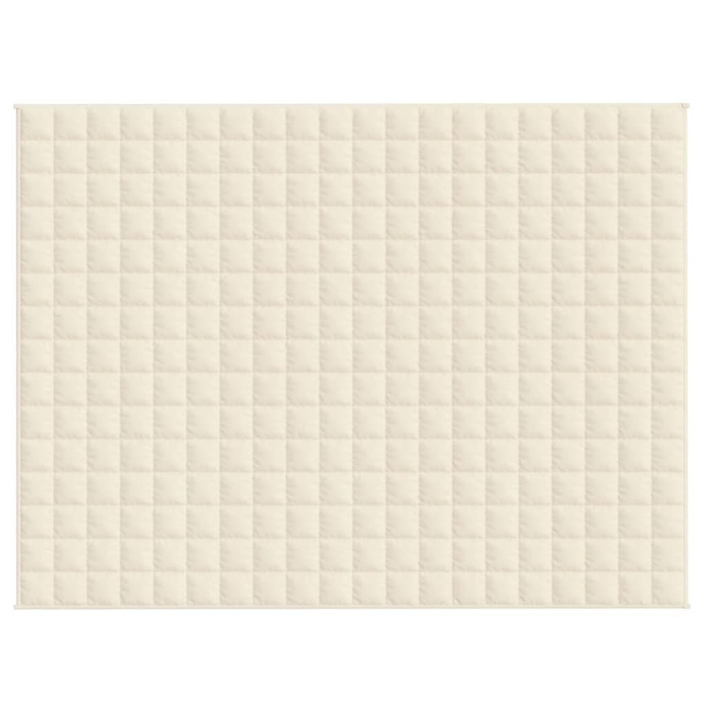 VidaXL Verzwaringsdeken 150x200 cm, 7kg Lichtcrème - 53% Korting!