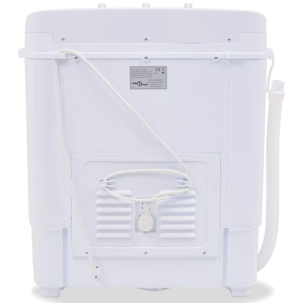 VidaXL Mini Wasmachine Dubbel - 5,6kg - 35% Korting!