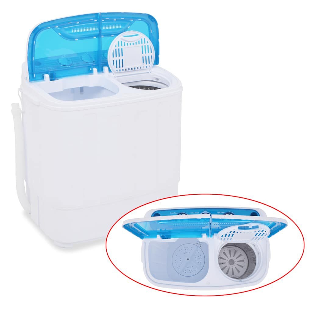 VidaXL Mini Wasmachine Dubbel - 5,6kg - 35% Korting!