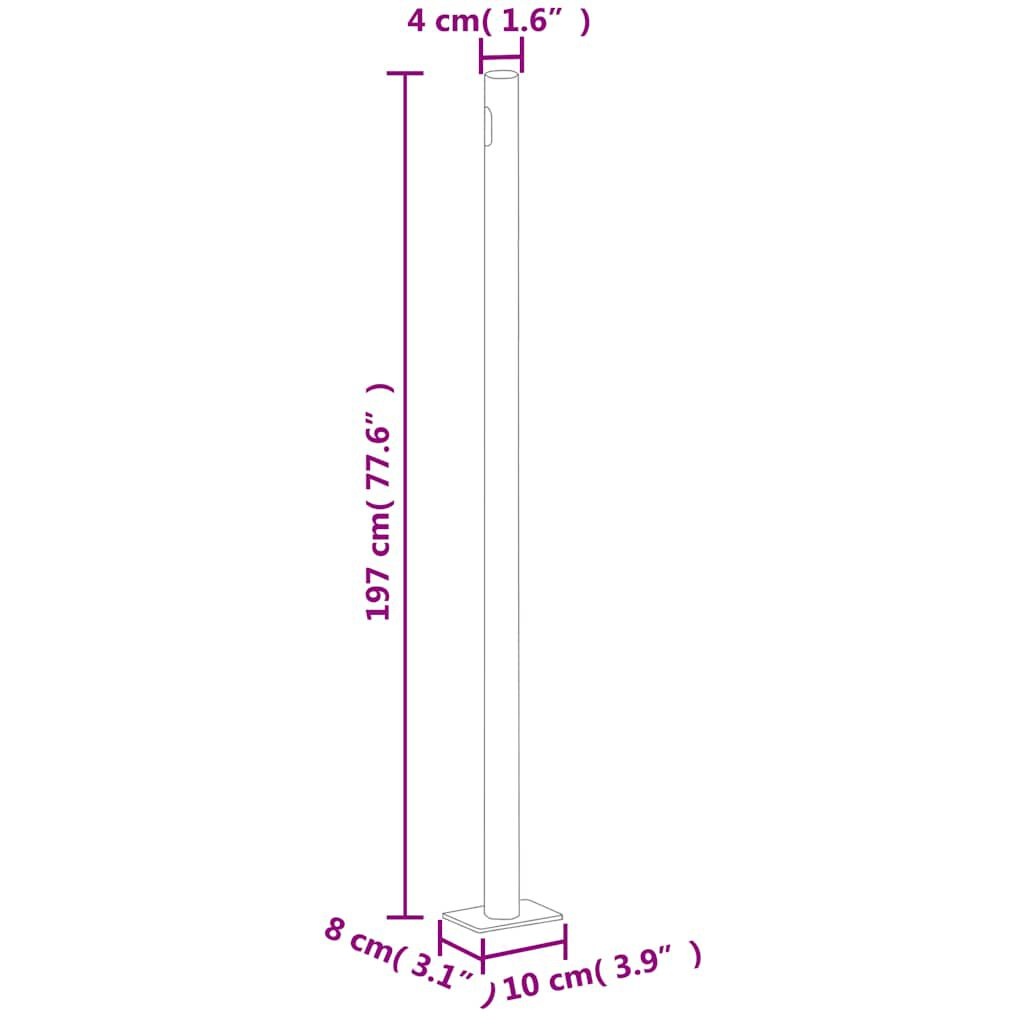 vidaXL Uittrekbaar Tuinscherm 200x600cm Zwart - 35% Korting!