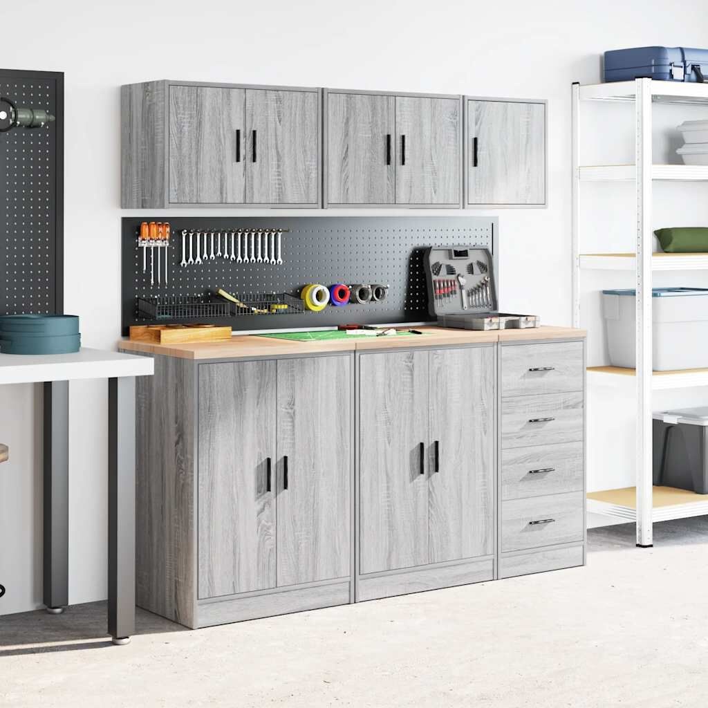 vidaXL Garage Wandkast Grijs Sonoma - 41% Korting!