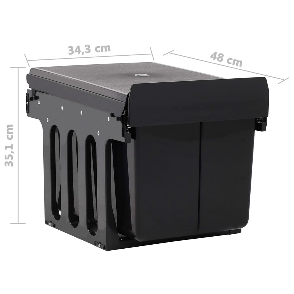 VidaXL Inbouwprullenbak 48L Soft-Close - 41% Korting!