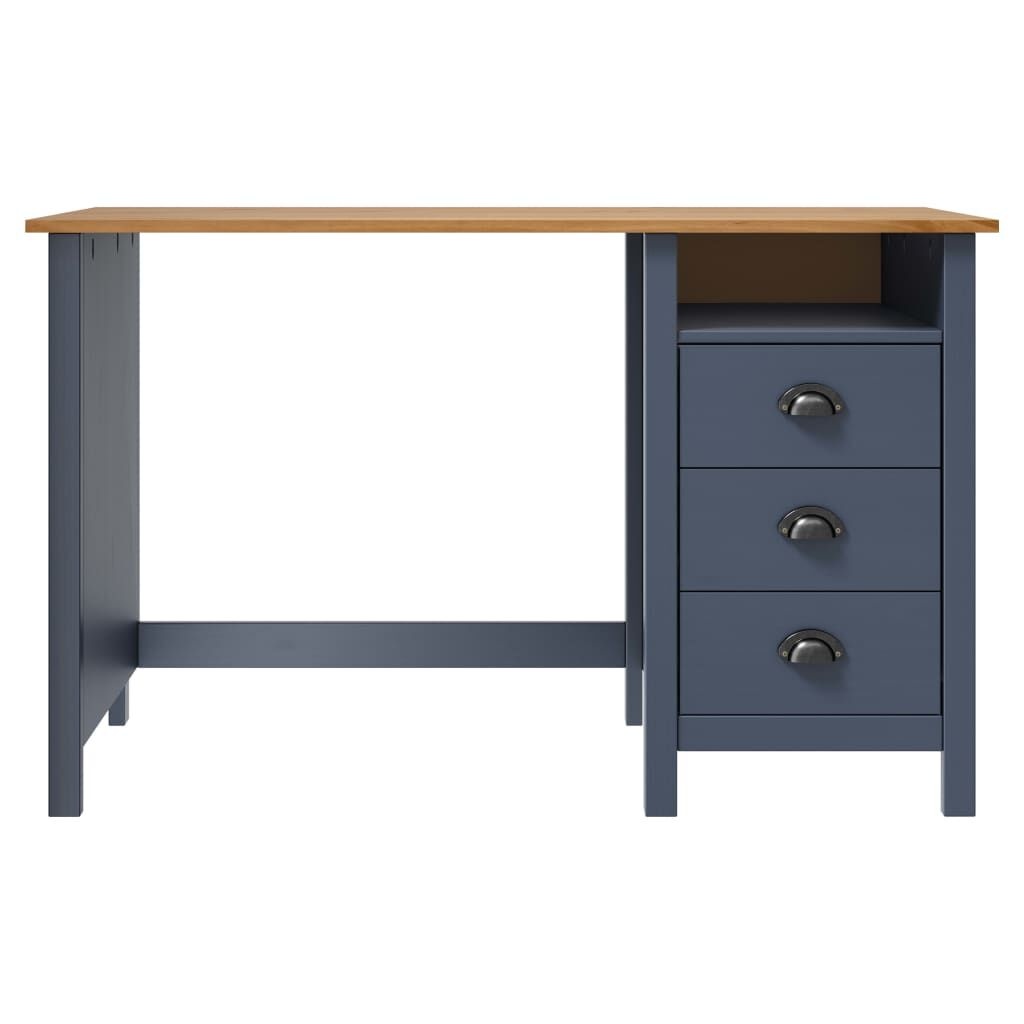 VidaXL Bureau Hill Grijs Grenenhout -51%! 120x50x74cm