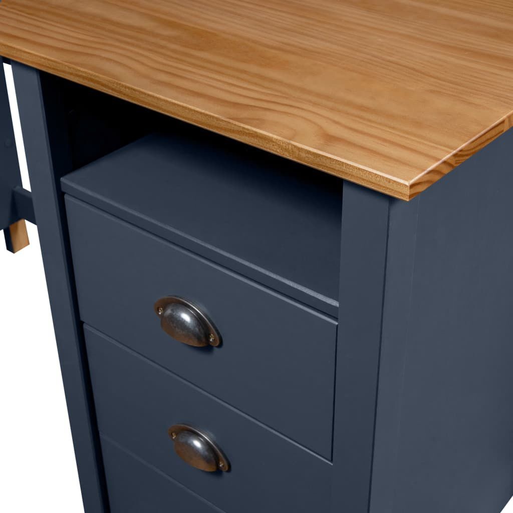 VidaXL Bureau Hill Grijs Grenenhout -51%! 120x50x74cm