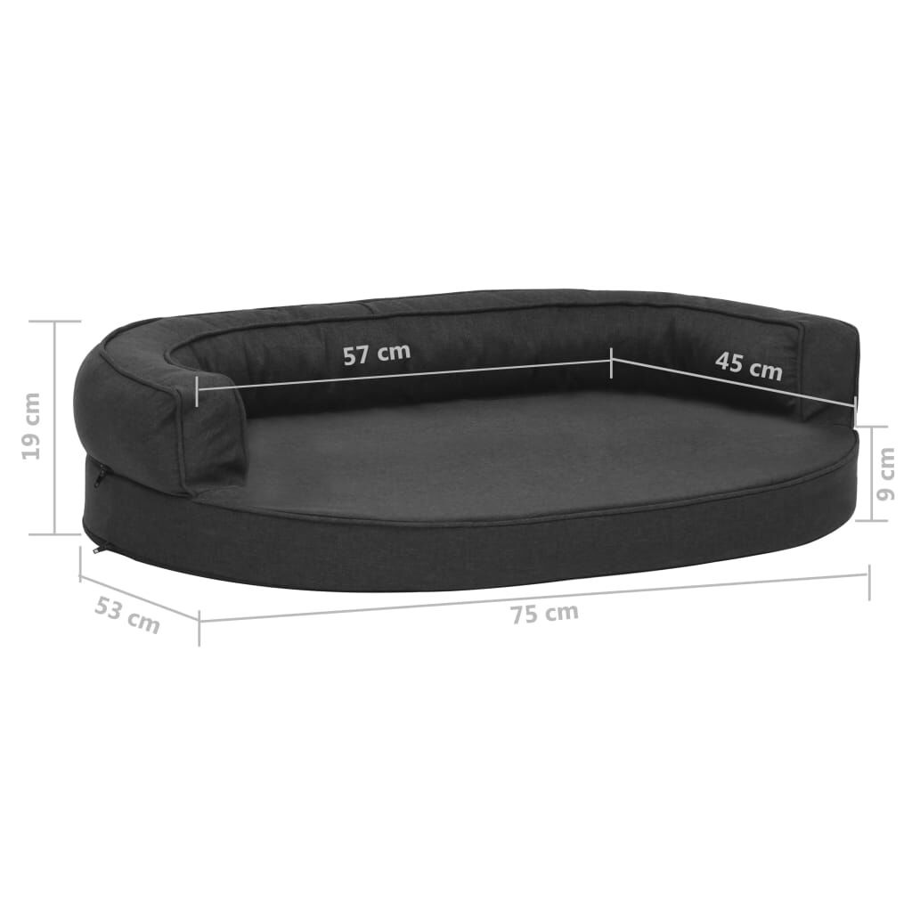 Ergonomisch Hondenbed Zwart 75x53cm - 42% Korting!