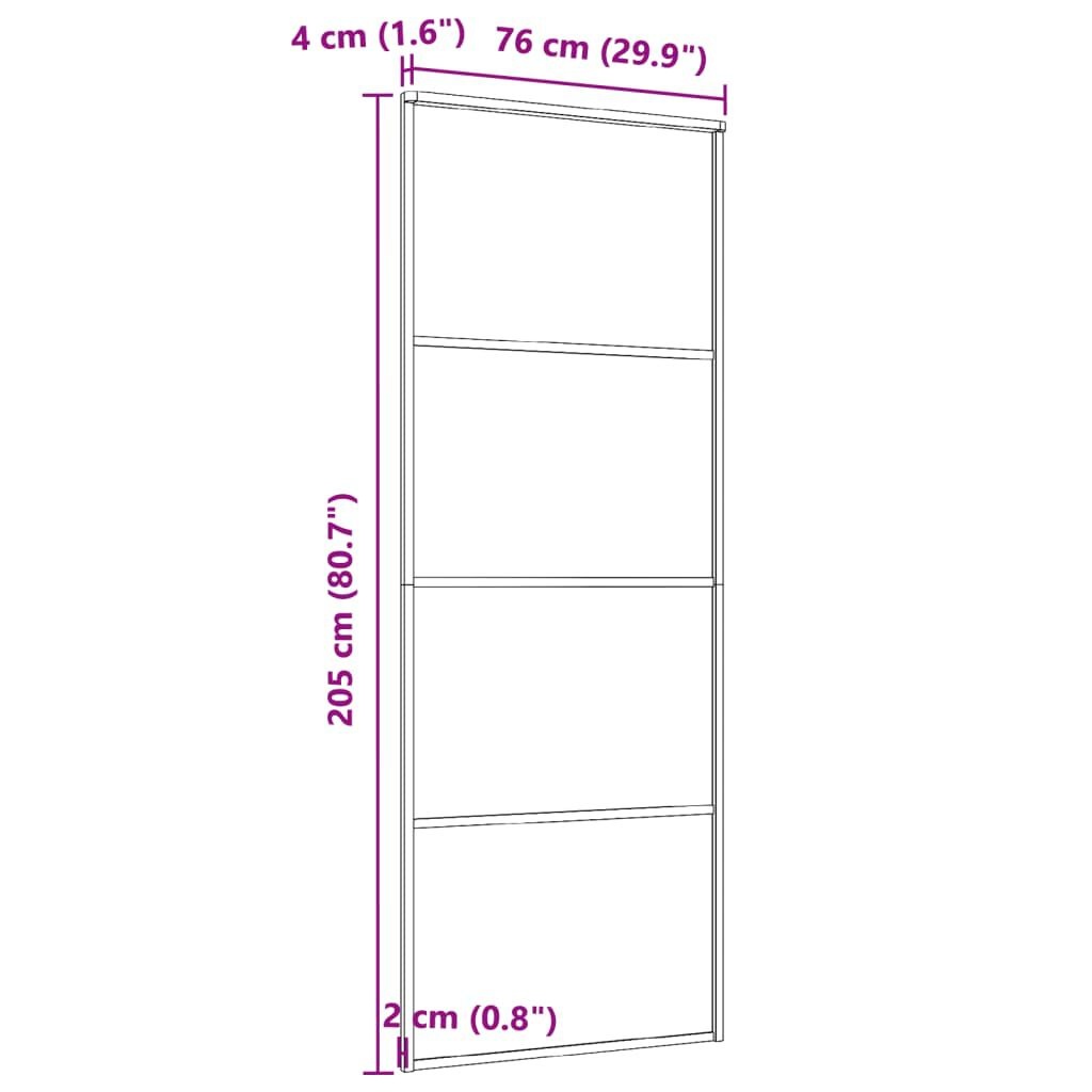 Schuifdeur 76x205 Wit ESG-Glas -42%! Topdeal!