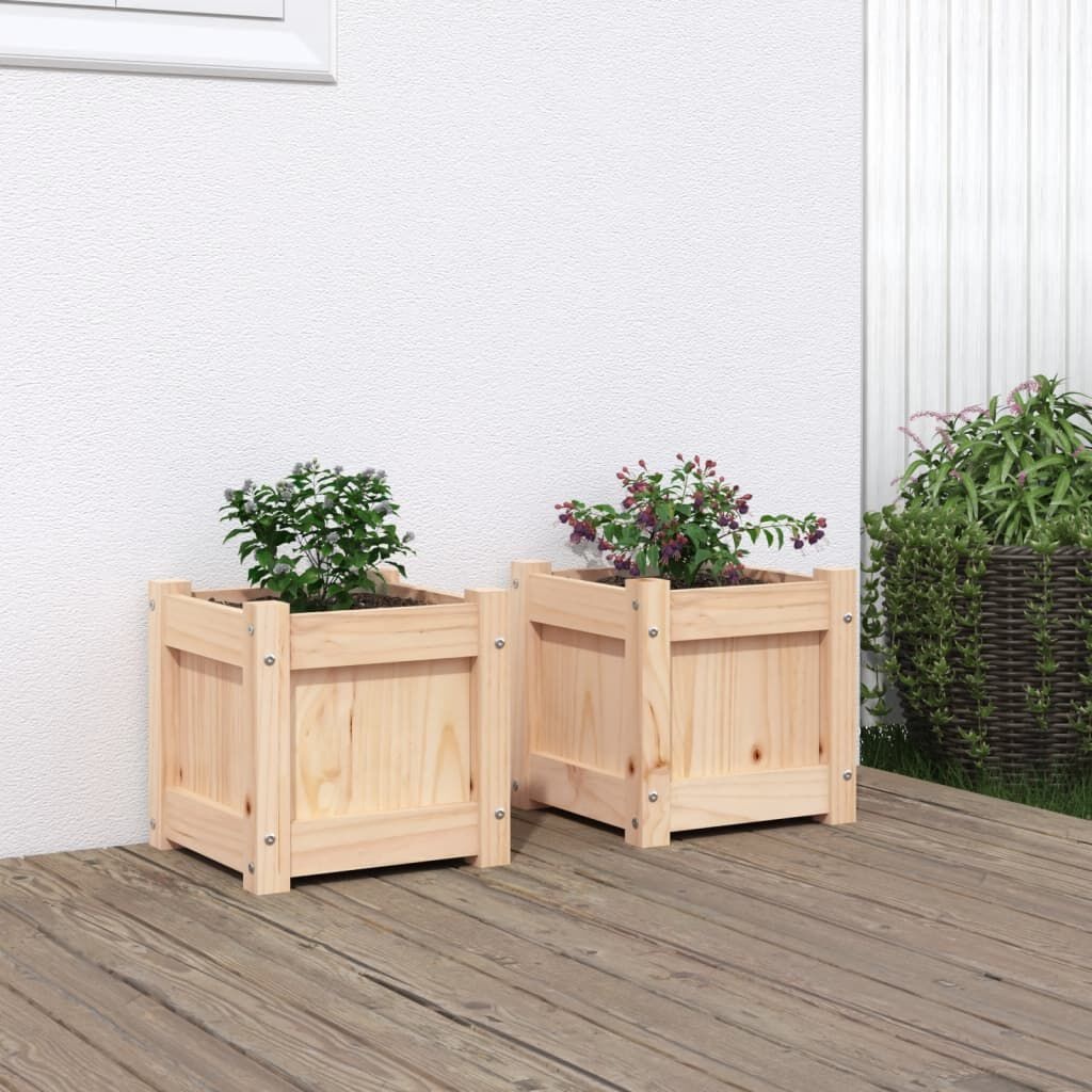 VidaXL Plantenbakken Grenenhout (2 st) - 41% Korting! Krasje