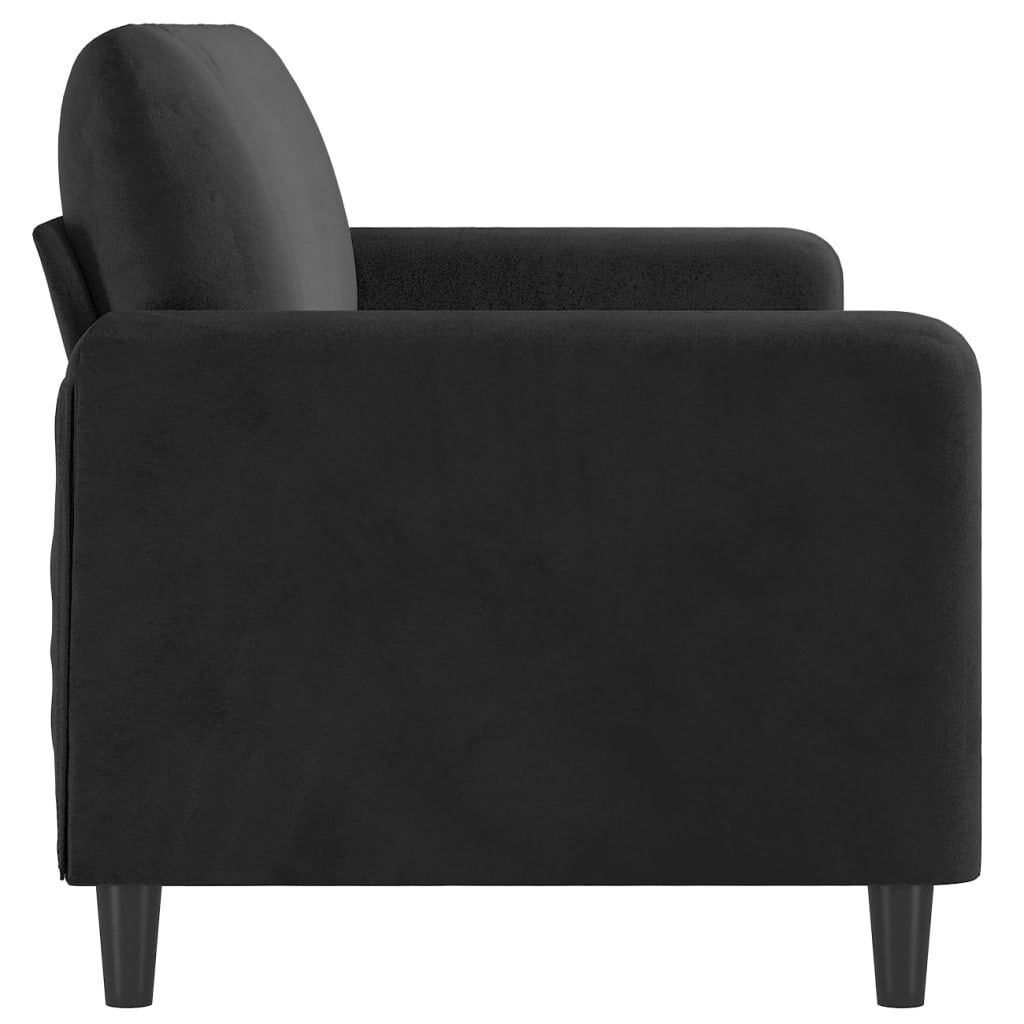VidaXL Driezitsbank Zwart Fluwel - 35% Korting!