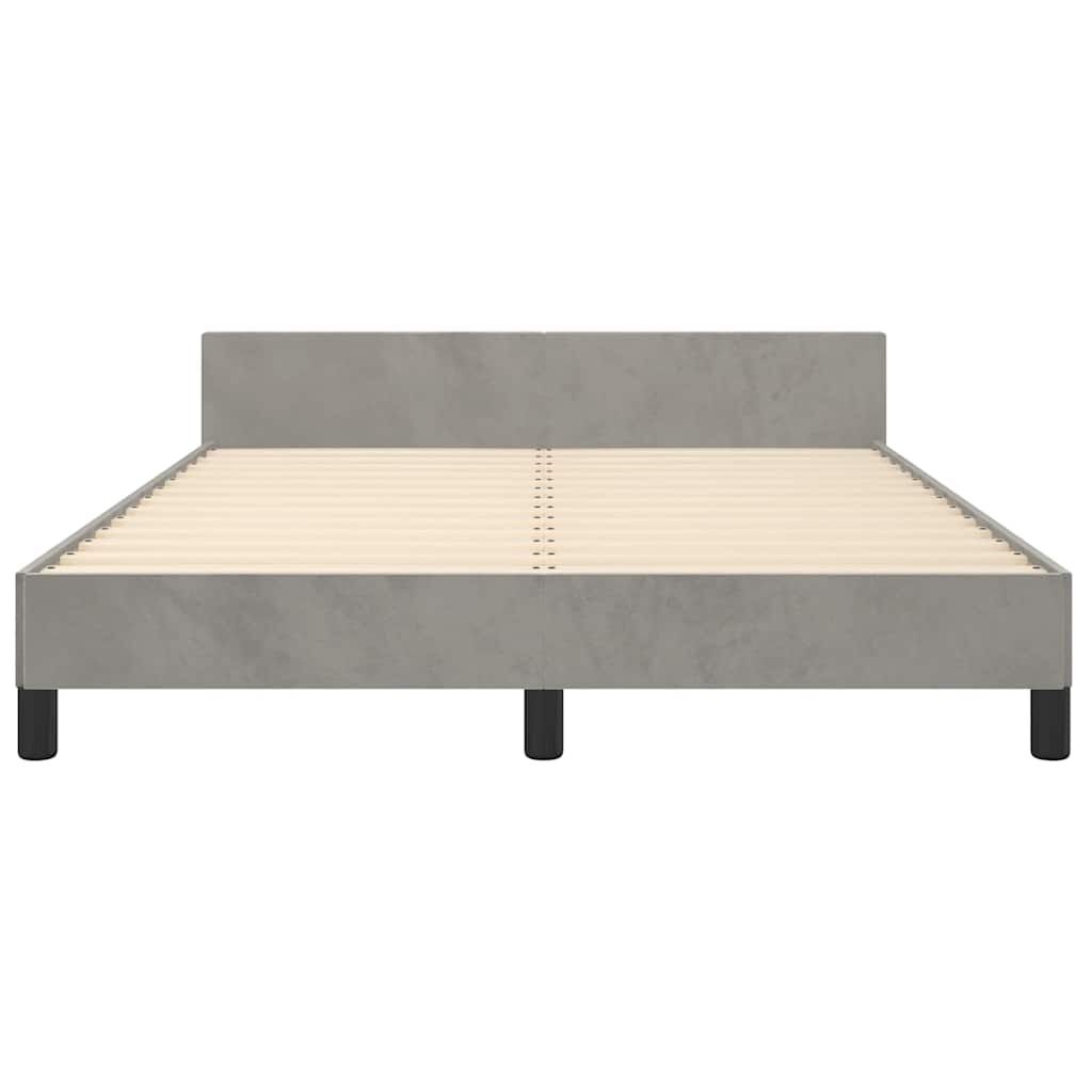 Lichtgrijs Fluwelen Bed 140x190 - 41% Korting!