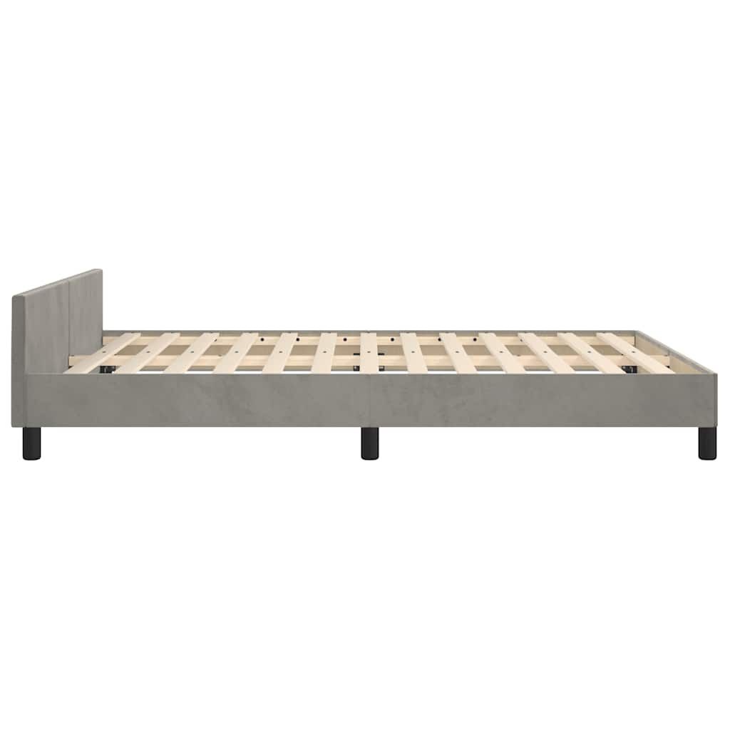 Lichtgrijs Fluwelen Bed 140x190 - 41% Korting!