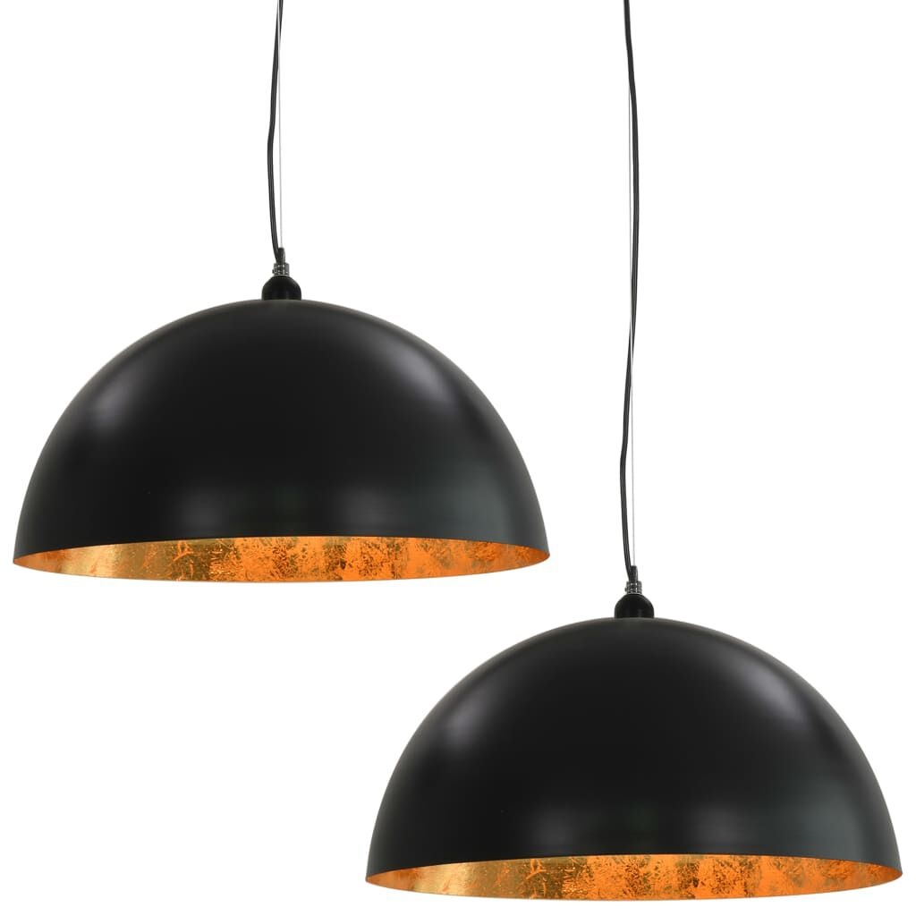 VidaXL Plafondlampen (2x) Zwart/Goud -50% Korting!