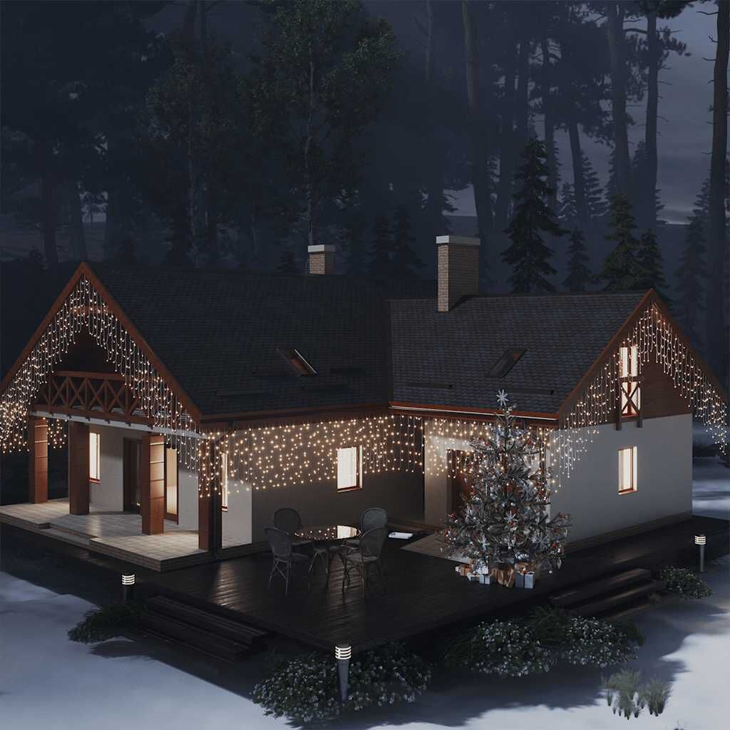 VidaXL Lichtgordijn 400 LED Warmwit -53% Korting!