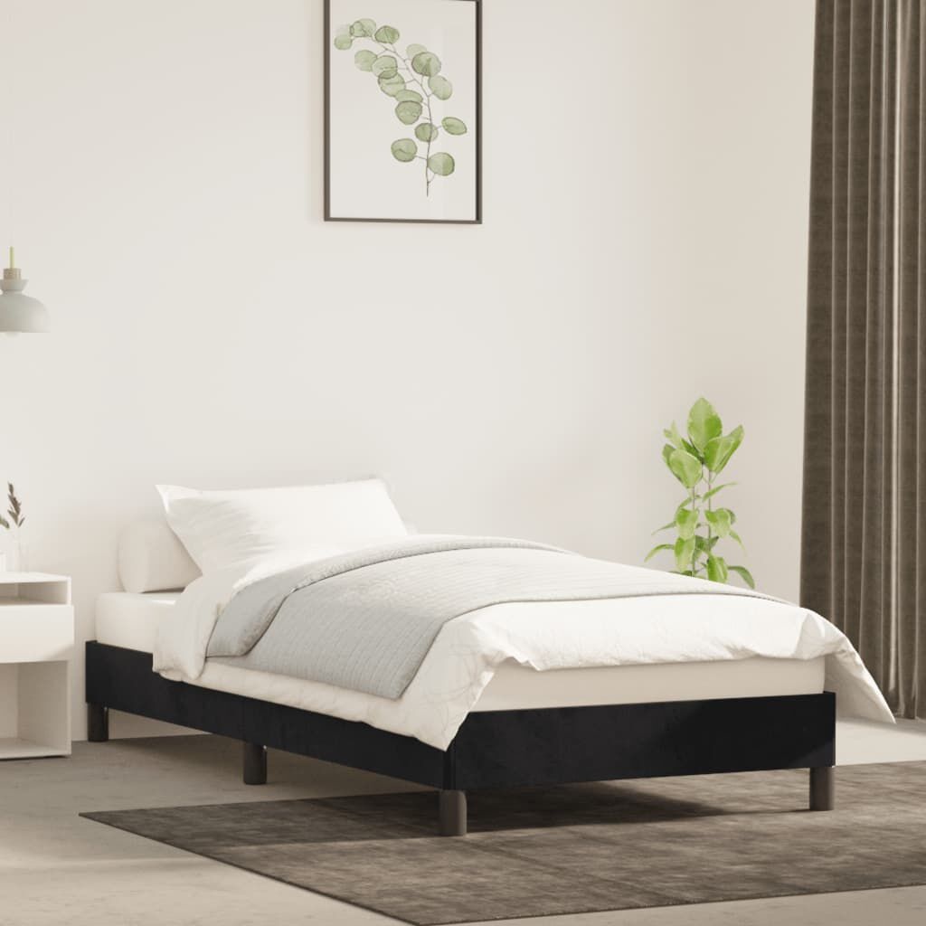 vidaXL Fluwelen Bedframe 90x190 Zwart - 42% Korting!