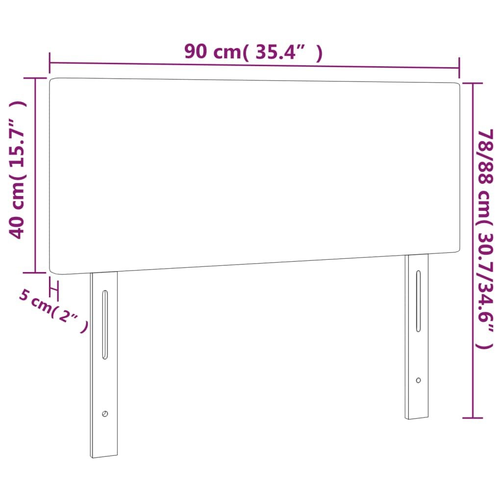 vidaXL Hoofdbord 90cm Donkergrijs - 42% Korting! (Beschadigde Verpakking)