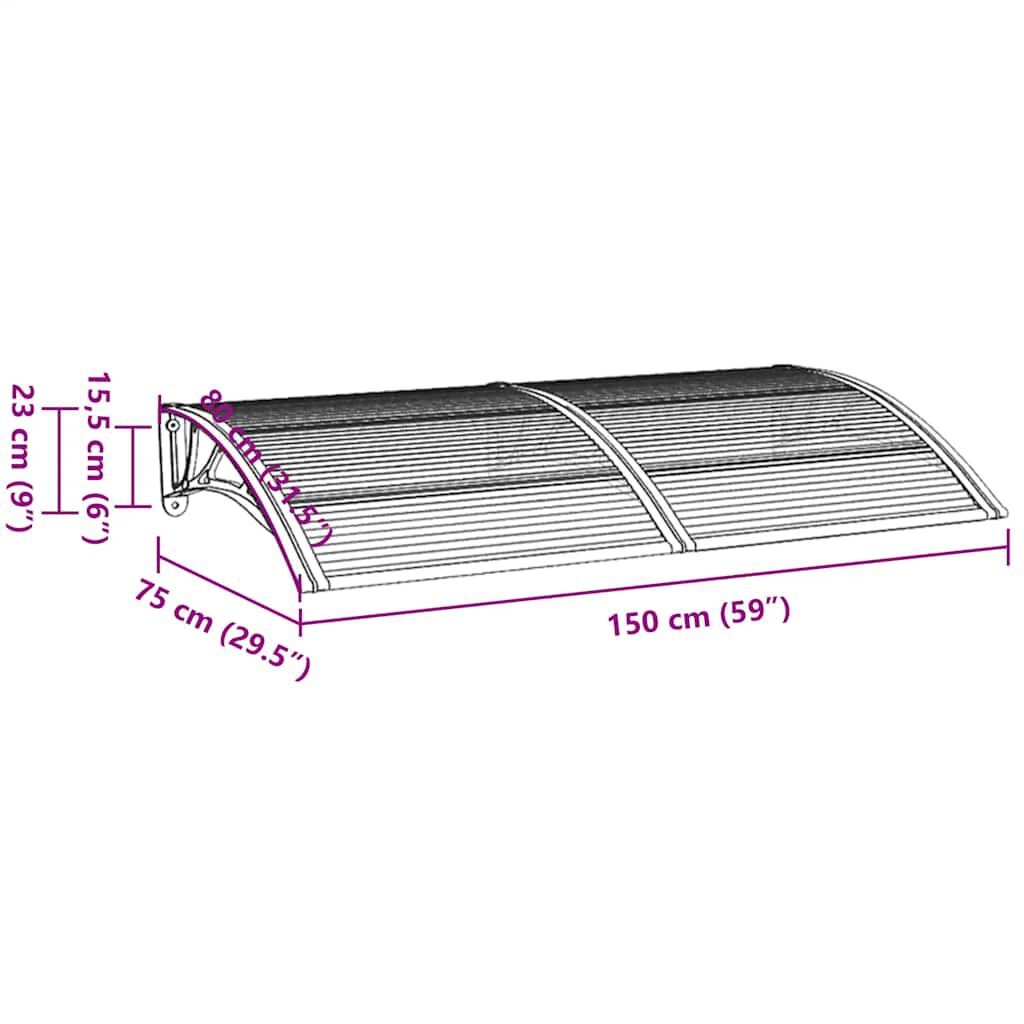 vidaXL Deurluifel 150x75cm Zwart/Transparant - 42% Korting!