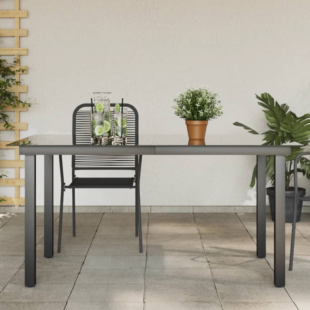 VidaXL Tuintafel Zwart 150cm - 42% Korting!