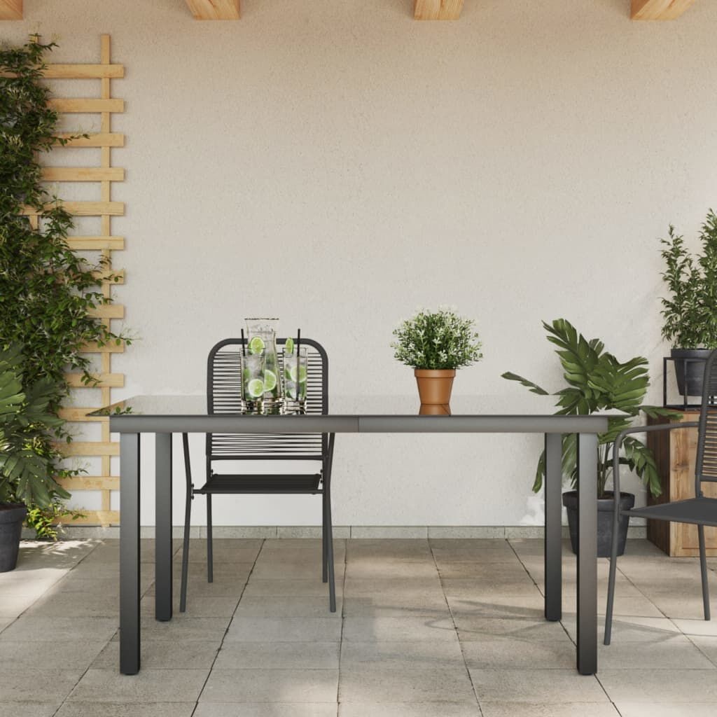 VidaXL Tuintafel Zwart 150cm - 42% Korting!