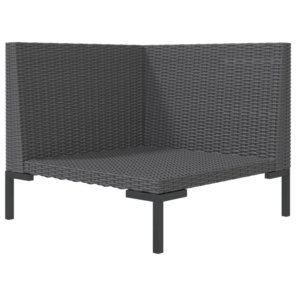 VidaXL Halfronde Tuinbank Rattan met Kussens - 41% Korting!
