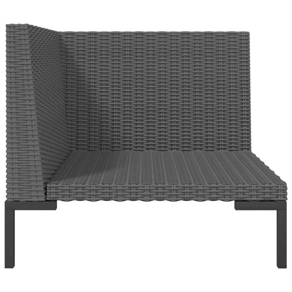 VidaXL Halfronde Tuinbank Rattan met Kussens - 41% Korting!