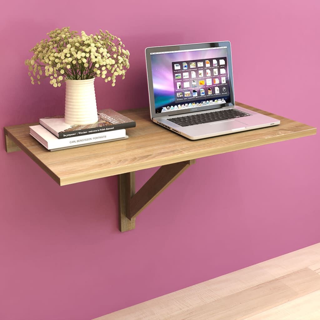 vidaXL Inklapbare Wandtafel Eiken 100x60cm - 35% Korting!