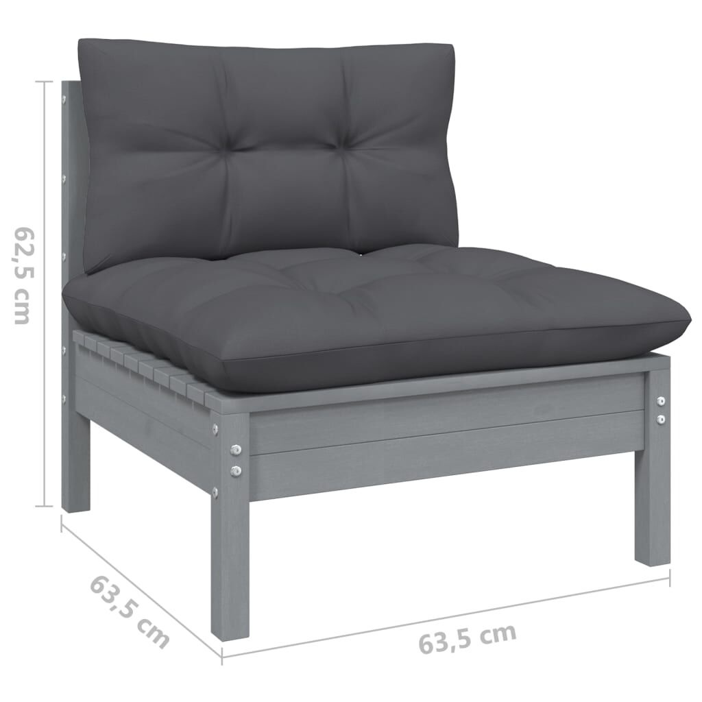 VidaXL Tuinbank Grijs Grenenhout - 35% Korting!