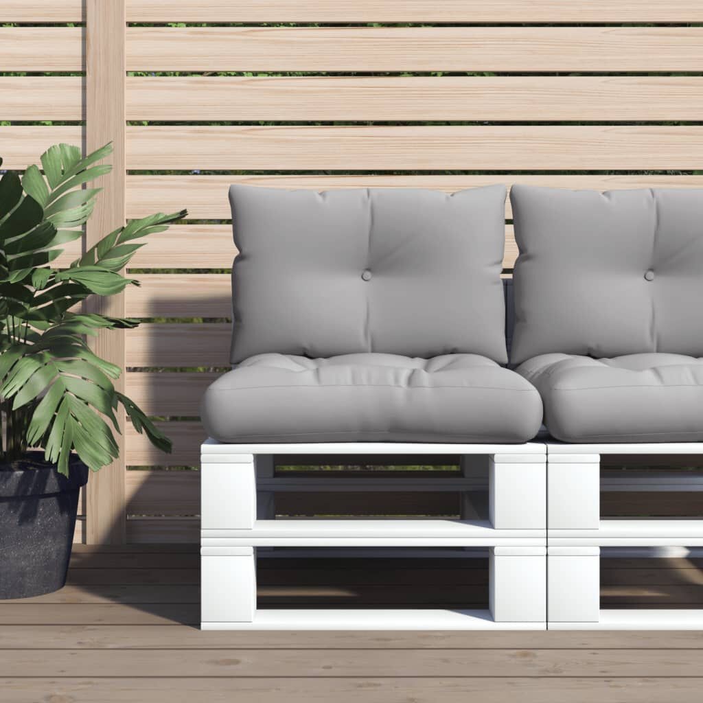 vidaXL Palletkussens Grijs (2 st) - 35% Korting! *NIEUW, Beschadigde Verpakking*