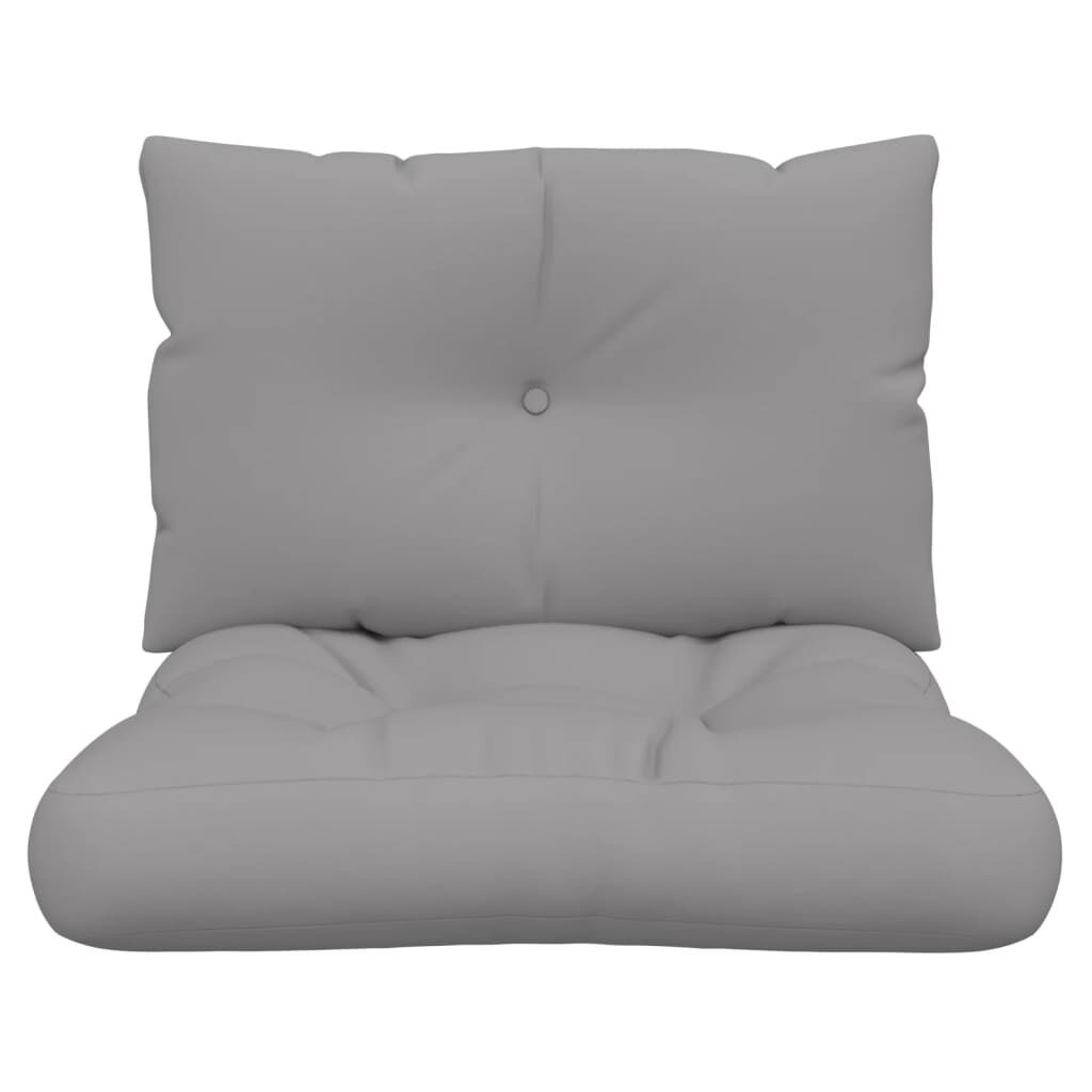 vidaXL Palletkussens Grijs (2 st) - 35% Korting! *NIEUW, Beschadigde Verpakking*