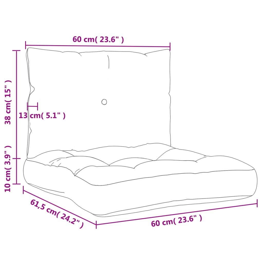 vidaXL Palletkussens Grijs (2 st) - 35% Korting! *NIEUW, Beschadigde Verpakking*