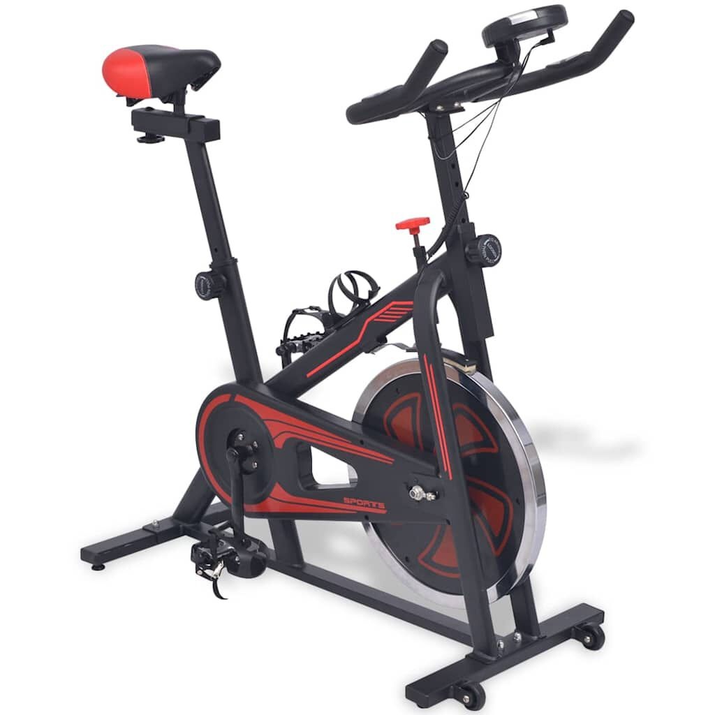 VidaXL Hometrainer Zwart/Rood - 45% Korting!