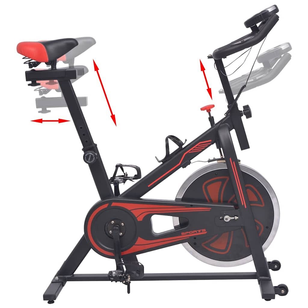 VidaXL Hometrainer Zwart/Rood - 45% Korting!
