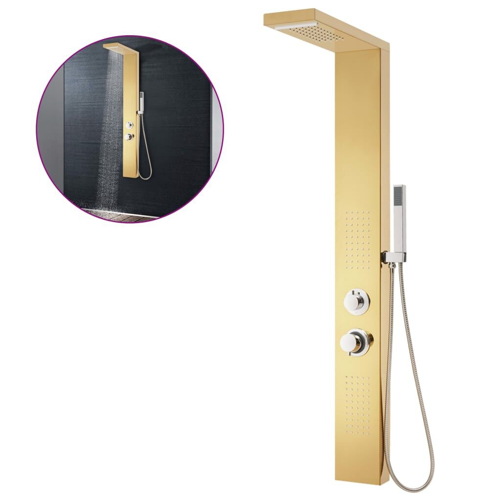 vidaXL Goud Douchepaneel - RVS - NIEUW - 35% Korting!