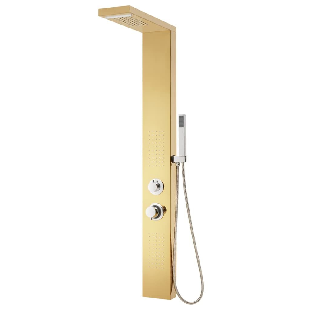 vidaXL Goud Douchepaneel - RVS - NIEUW - 35% Korting!