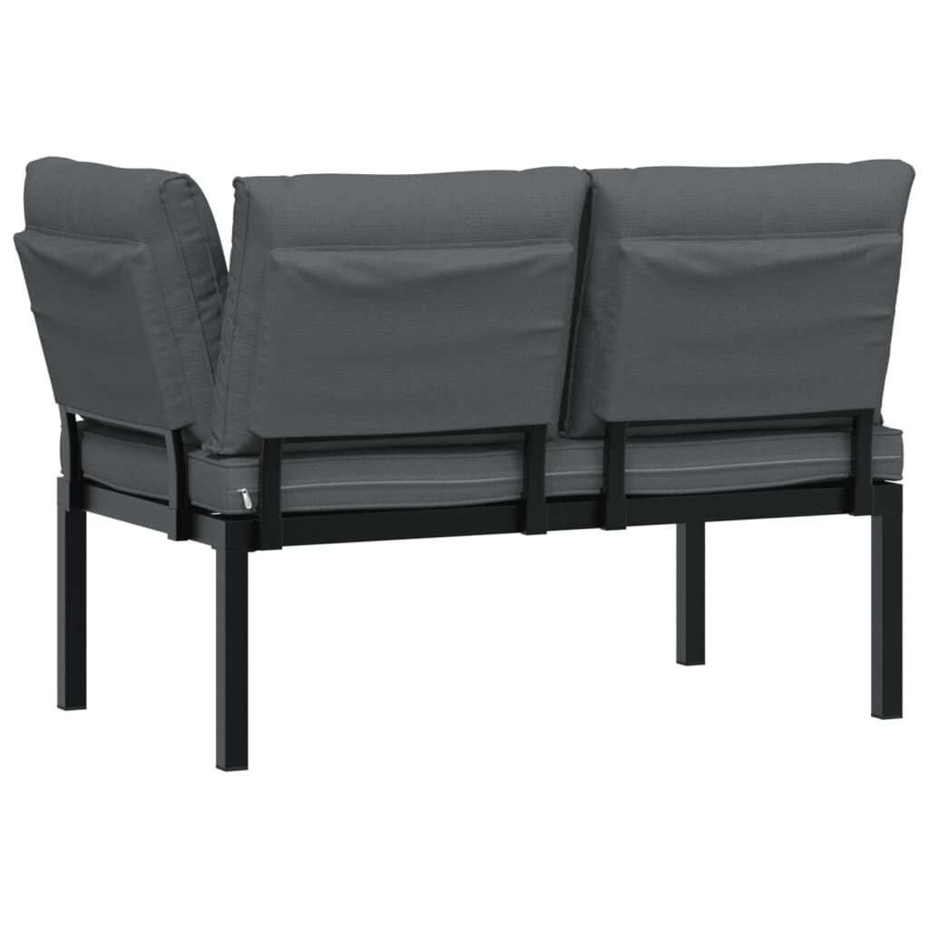 VidaXL Tuinbank Zwart + Kussens -35%! Aluminium Bank