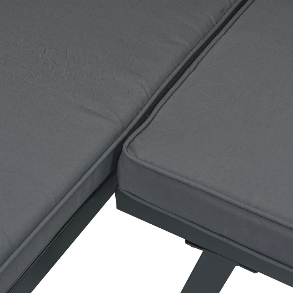 VidaXL Tuinbank Zwart + Kussens -35%! Aluminium Bank