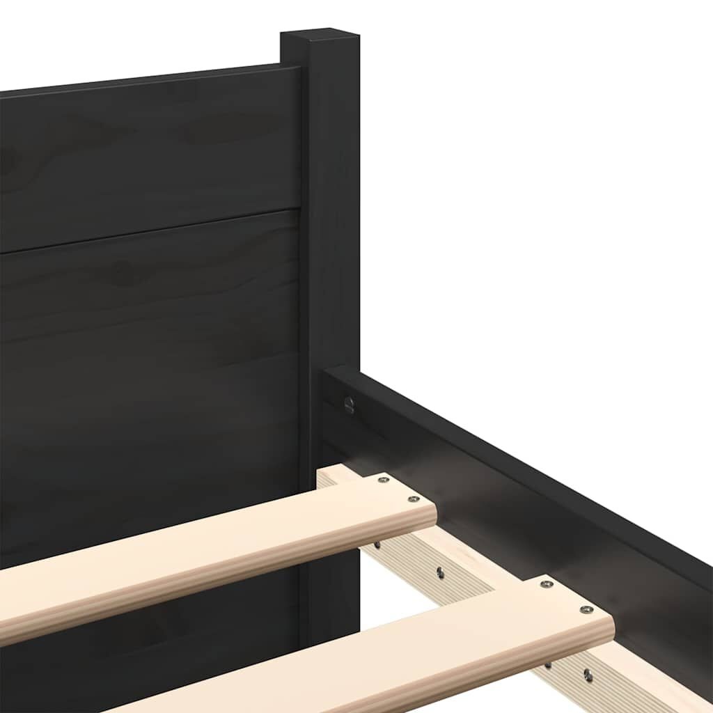 vidaXL Bedframe 140x190 Zwart Hout - 55% Korting! (Lichte Krasjes)