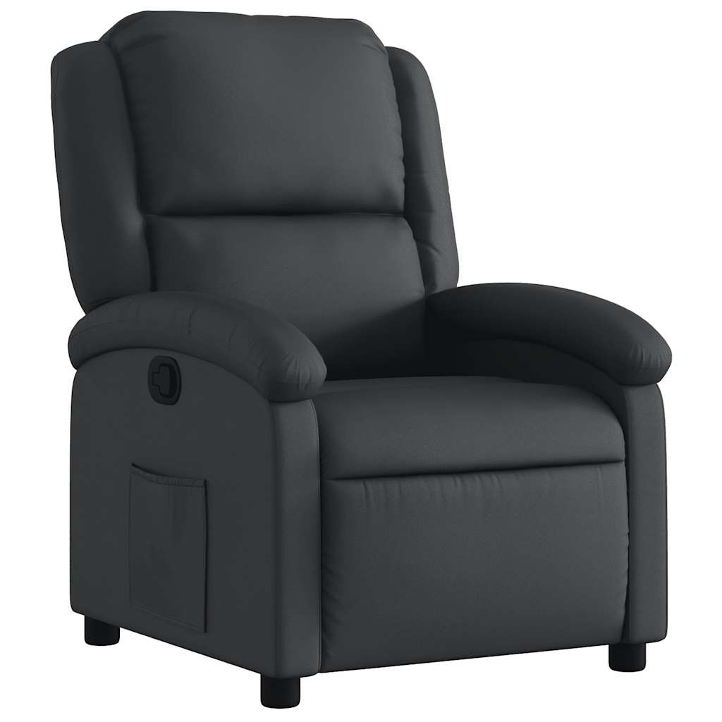 vidaXL Leren Fauteuil Zwart - 35% Korting! Zo Goed Als Nieuw