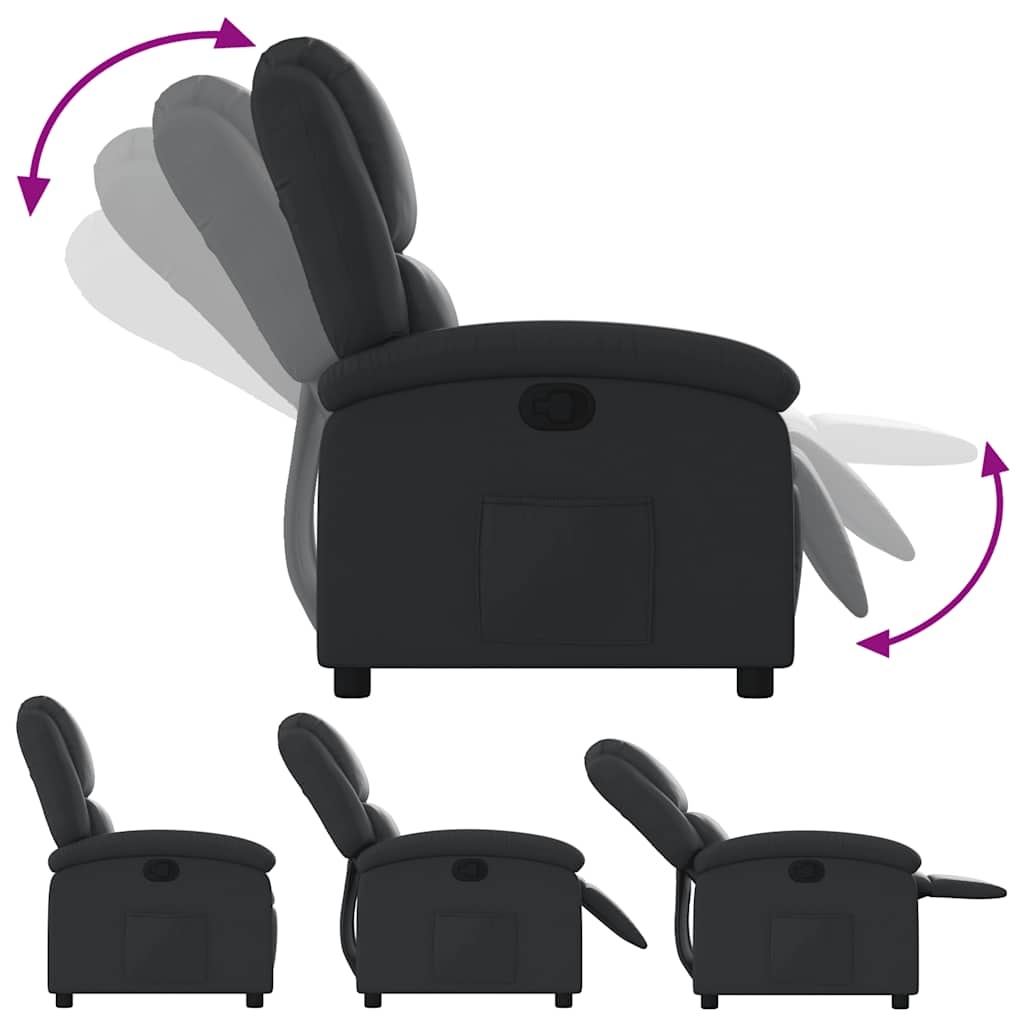 vidaXL Leren Fauteuil Zwart - 35% Korting! Zo Goed Als Nieuw