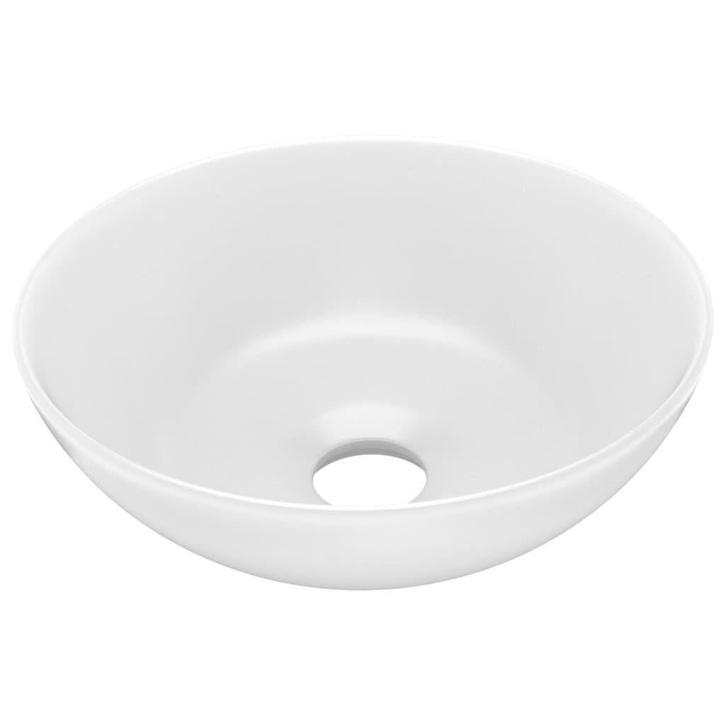 vidaXL Wastafel Matwit Rond - 35% Korting! (Schoonheidsfoutje)