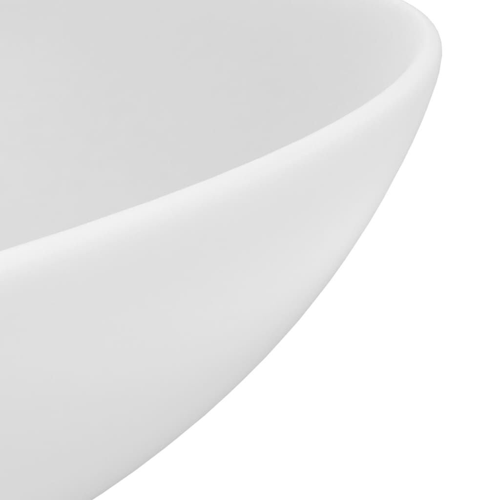 vidaXL Wastafel Matwit Rond - 35% Korting! (Schoonheidsfoutje)