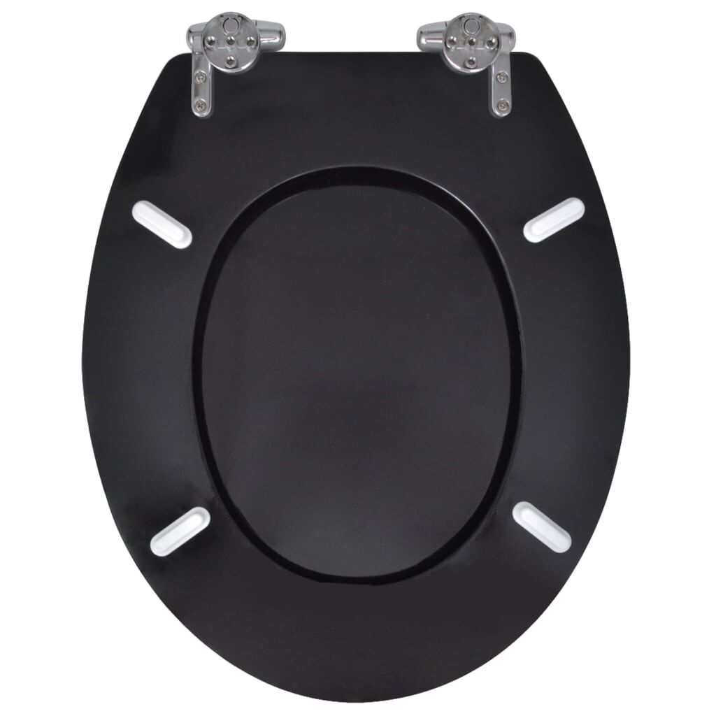 VidaXL Toiletbril Zwart Soft-Close - 35% Korting!