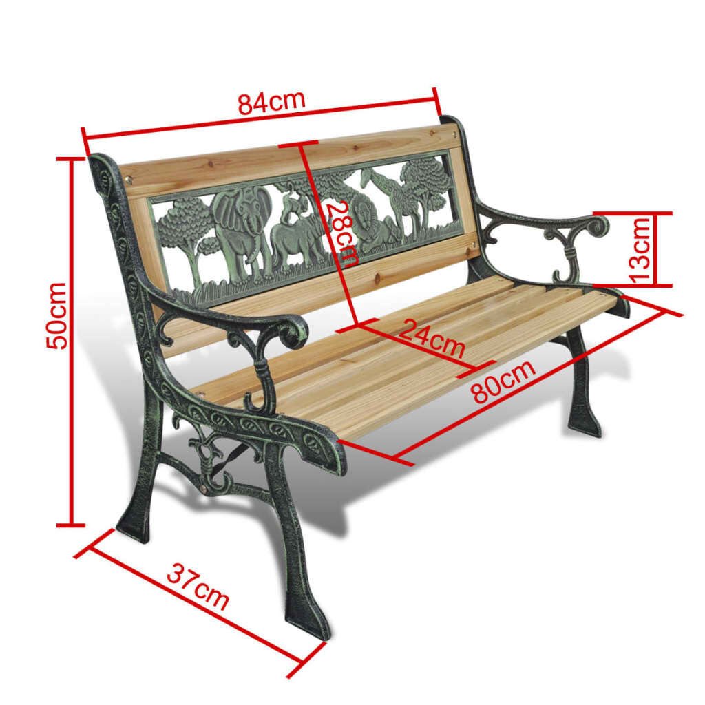 Kindertuinbank Hout 84cm - 35% Korting! (Lichte Gebruikssporen)