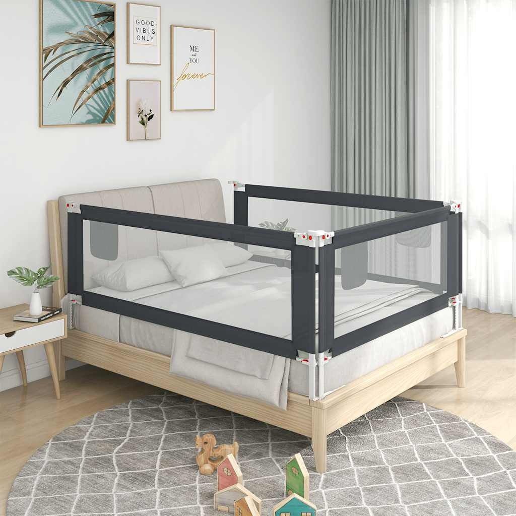 vidaXL Bedhekje Peuter Donkergrijs 190cm - 35% Korting!
