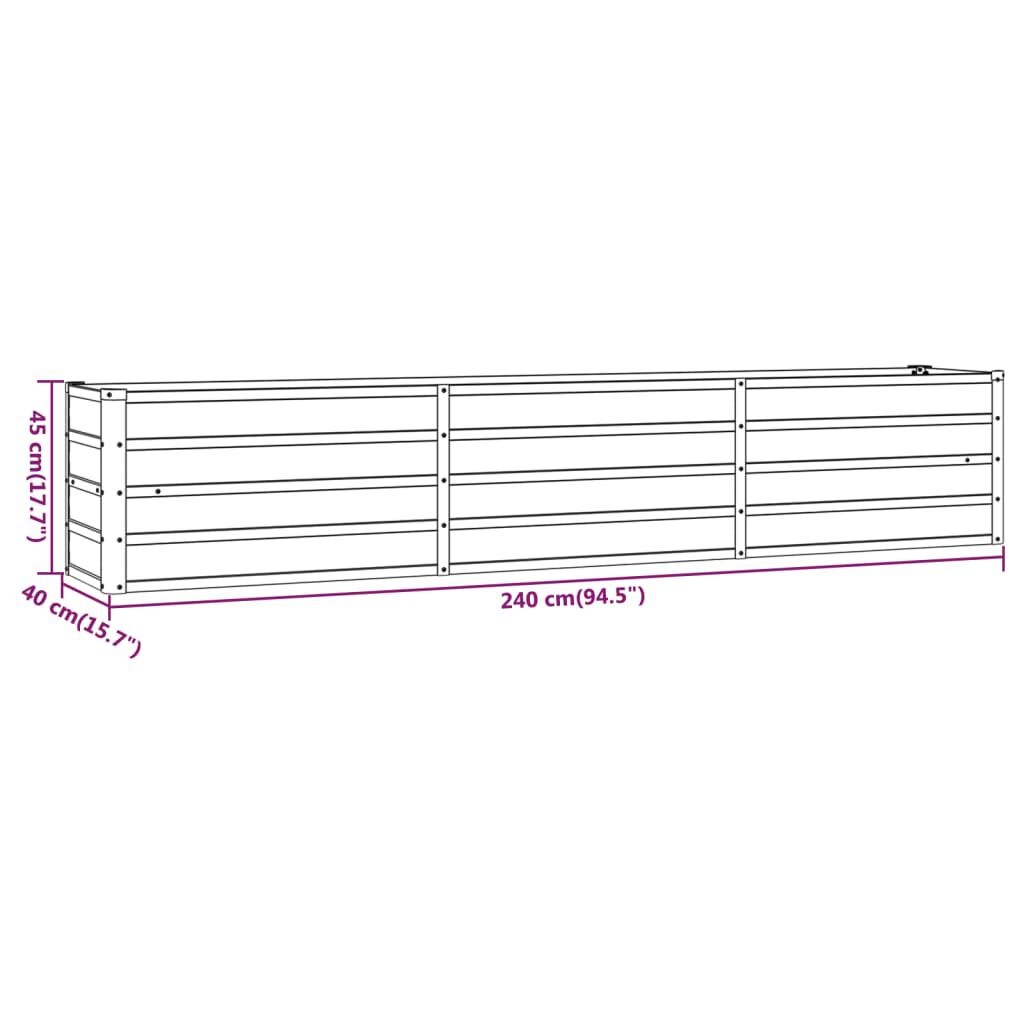VidaXL Verhoogde Plantenbak Cortenstaal 240cm - 35% Korting!