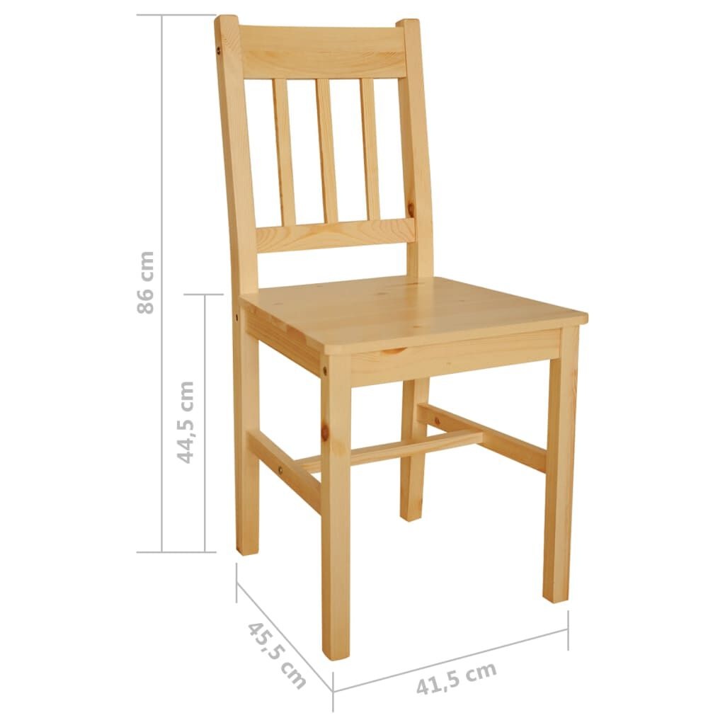 VidaXL Eetkamerstoelen (4 st) Grenenhout - 47% Korting!
