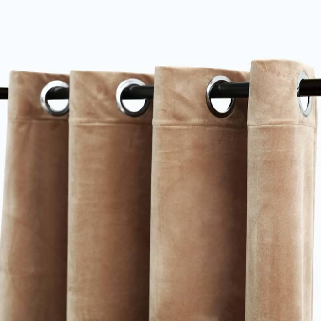 VidaXL Fluweel Gordijnen Beige 140x245cm -50%! Zo Goed Als Nieuw!