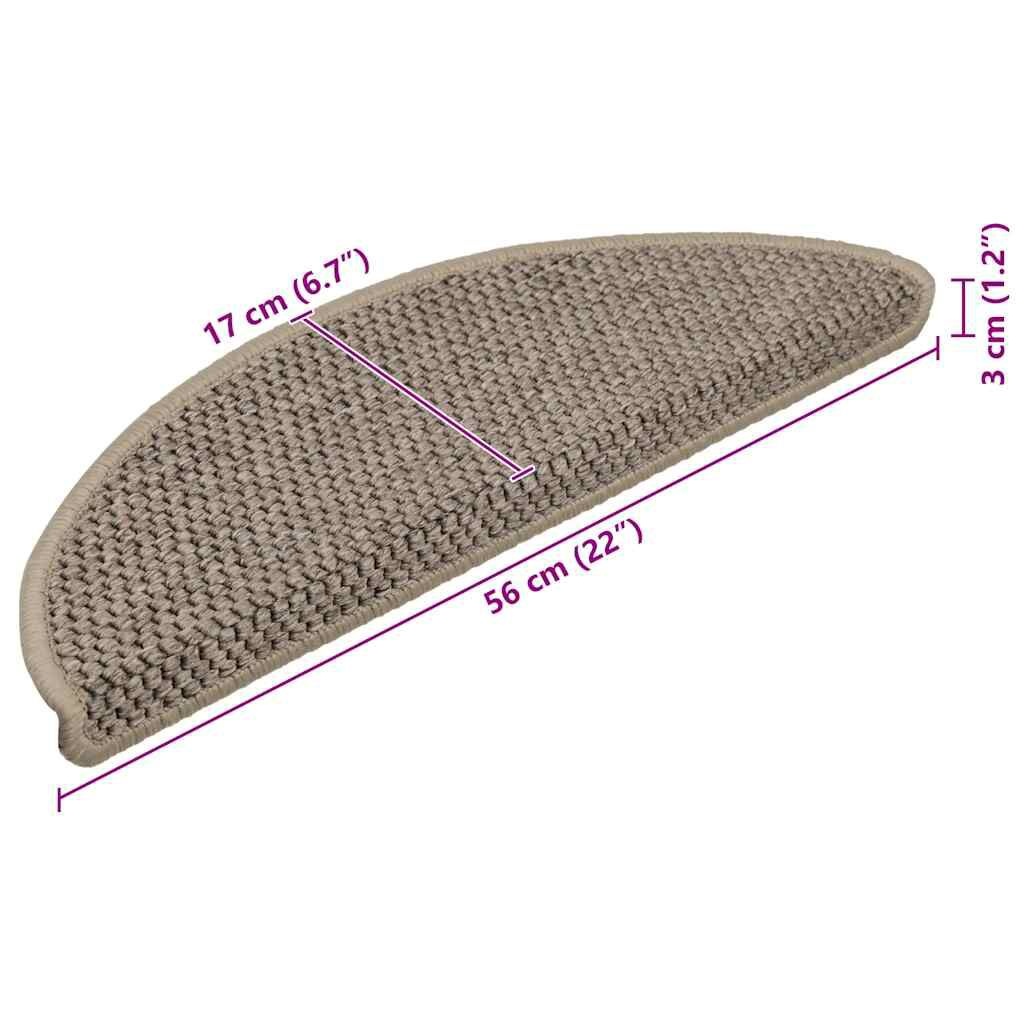 Trapmatten Zelfklevend 15 st. Donkerbeige -47% Korting!